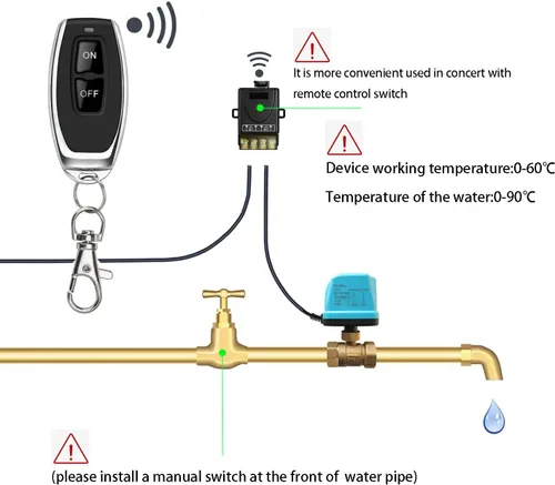 Miniatura 3 de Válvula de bola motorizada, válvula de bola eléctrica de latón DN20 de 3/4", válvula de agua de 3 cables DC12V/24V con puerto estándar