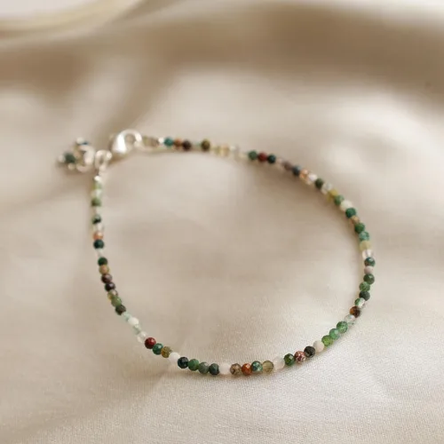 Miniatura 111 de Gempires - Pulseras de cuentas de piedras preciosas hechas a mano, ligeras, de cristal, para uso diario, hipoalergénicas, de 8 pulgadas, chapadas