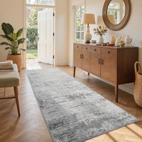 Miniatura 10 de Alfombra de pasillo lavable de 2 x 6 pies, antideslizante, de pelo bajo, alfombra de área de cocina, alfombra suave y larga para entrada, alfombra