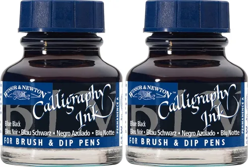 Miniatura 7 de Winsor & Newton Botella de tinta para caligrafía Negro