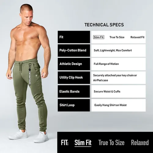 Miniatura 4 de Born Tough Pantalones deportivos ajustados para hombre, pantalones deportivos de entrenamiento para culturismo, gimnasio, pantalones de correr