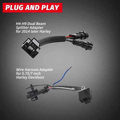 Miniatura 8 de Faro delantero de luz LED de 7 pulgadas para motocicleta compatible con Harley Davidson Street Glide, Road King, Electra Glide, Fat Boy, Heritage