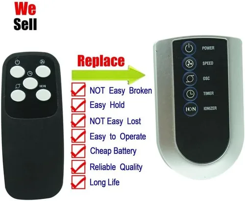 Miniatura 2 de Hotsmtbang Control remoto de repuesto compatible con Lasko 2033666C 2033666 2651 2654 2505 T48300 T48303 ventilador oscilante de aire de torre de 4