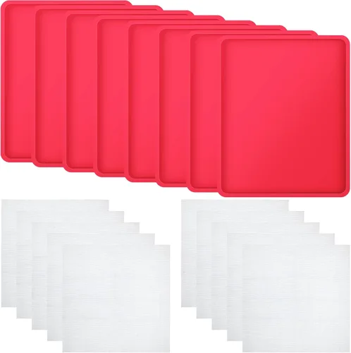 8 alfombrillas deshidratadoras de silicona, 10 hojas de deshidratador de pantalla de malla, antiadherentes, bandejas reutilizables para secadora de