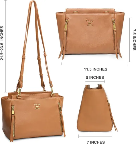Miniatura 7 de miss fong Mochila para pañales, bolsa de bebé, bolsa de pañales de cuero, bolsa de pañales con bolsas cruzadas para pañales, Miss Fong Paquete