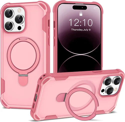 Miniatura 34 de Funda compatible con iPhone 12 y 12 Pro de 6.1 pulgadas con soporte de anillo magnético [protección militar contra caídas] [compatible con MagSafe]