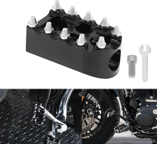 Miniatura 4 de Juego de tablas de suelo para conductor, estribos delanteros y traseros, MX Wide Offroad CNC Pedal de freno apto para Harley Touring Road Glide