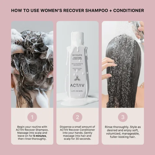 Miniatura 4 de ACTIIV Recover Travel Duo para mujer Apoya la apariencia de un cabello más completo y saludable, a base de plantas, seguro para el color, vegano