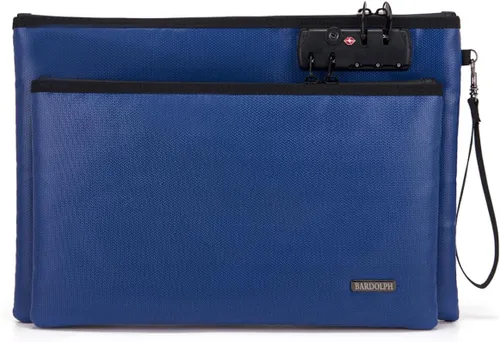 Miniatura 9 de Bolsa de dinero ignífuga con cerradura, bolsa de efectivo de doble capa BankBag para efectivo, bolsa de almacenamiento valiosa, caja fuerte ignífuga