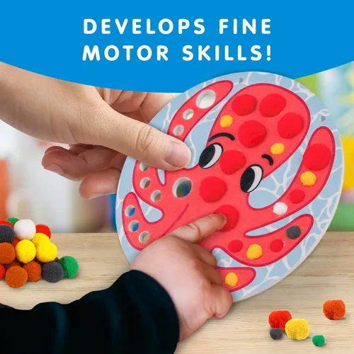 Miniatura 3 de National Geographic - Kit de manualidades con pompones para niños, kit de manualidades para niños pequeños, arte preescolar, manualidades para niños