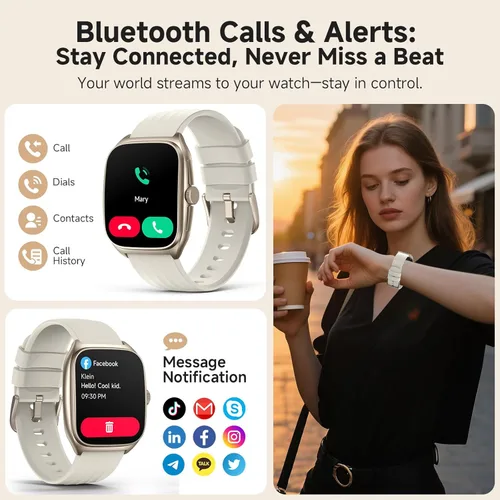 Miniatura 4 de 2025 SOUYIE Smart Watch for Men and Women with SOS Emergency Alert, 1.85" AMOLED Fitness Tracker with 100+ Sports Modes, Heart Rate, SpO2, Sleep Grey