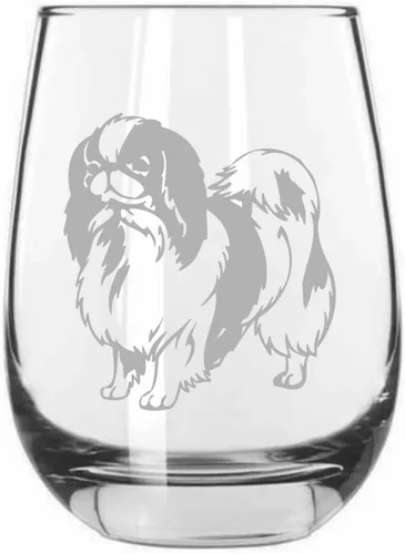 Miniatura 50 de Sakhalin Husky Dog - Copa de vino grabada personalizada de 15.25 onzas sin tallo