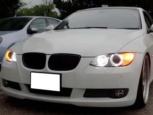 Miniatura 2 de iJDMTOY Bombillas LED 21-SMD PY24W 5200s de color amarillo ámbar sin errores compatibles con luces direccionales delanteras BMW, compatibles con BMW
