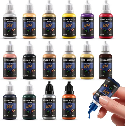 Miniatura 14 de VM - Juego de pintura acrílica no tóxica de 8 colores para artistas, manualidades, cosplay, pintura de retratos y tono carne, 8 botellas x 0.67 Skin