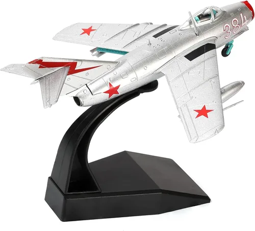 Miniatura 9 de NUOTIE 1/100 MIG-29 Fulcrum Metal Fighter Model Kit de simulación militar modelo de avión aleación militar pre-construcción adornos adecuados