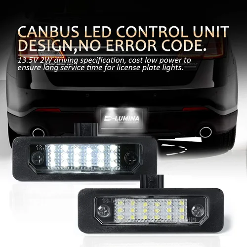 Miniatura 3 de D-Lumina Conjunto de luces LED para placas de matrícula con lámpara para etiqueta para Ford Mustang 1994-2004, alimentado por luces de etiqueta LED