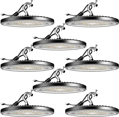 Miniatura 10 de Lightdot Smart 200W LED High Bay Light 30000lm UFO High Bay Shop Light, AC100-277V 5000K Luz de día con enchufe para granero/garaje de 22-32 pies