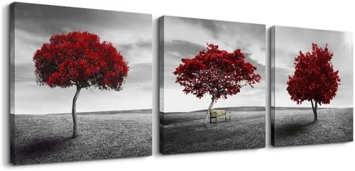 Miniatura 10 de Lienzo decorativo para pared de dormitorio, sala de estar, impresiones en lienzo, obras de arte, decoración de pared de baño, plantas verdes, Verde