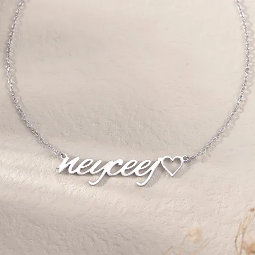 Miniatura 6 de Collar personalizado con nombre, collares de plata de ley personalizados para mujer, collares con nombre personalizado, colgante, joyería regalos