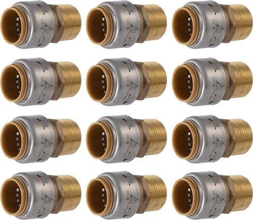 Miniatura 9 de SharkBite Max Adaptador MNPT de 1/2 pulgada, conexión a presión, accesorio de plomería de latón, tubo PEX, cobre, CPVC, PE-RT, HDPE, UR120A
