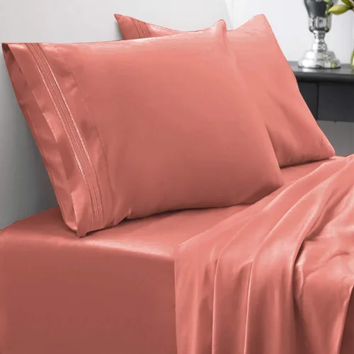 Miniatura 22 de Sweet Home Collection Juego de sábanas de 1800 hilos, sábanas de microfibra cepillada suave de calidad egipcia, juego de ropa de cama de lujo
