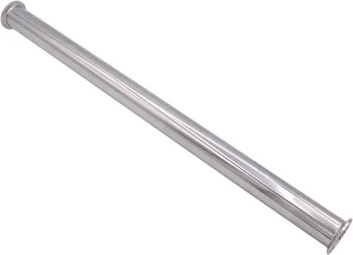 Miniatura 4 de Dernord - Tubo de bobina sanitaria con extremos de abrazadera, tubo redondo liso de acero inoxidable 304 con abrazadera triple de 3.81 cm