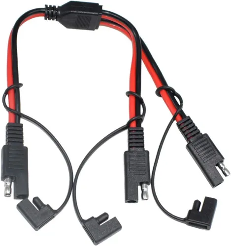 Miniatura 3 de Cable de conector automotriz de alimentación SAE CC de 10 AWG, divisor en Y, cable de extensión SAE 1 a 2, apto para conexión y transferencia