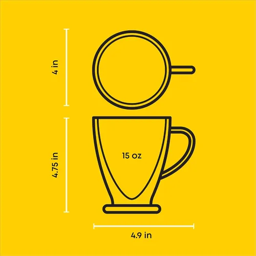 Miniatura 2 de JoyJolt Declan Irish - Tazas de café expreso de vidrio con aislamiento de doble pared (juego de 2) -5 onzas.