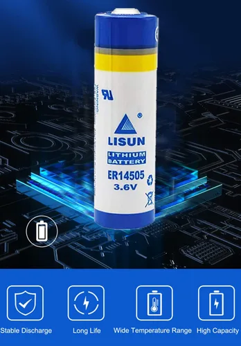 Miniatura 4 de ER14505 AA Batería de litio, 3.6V 2400mAh Medidor de electricidad de agua PLC Equipo de instalación Batería de repuesto (10 unidades)