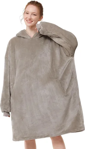 Miniatura 25 de LetsFunny Manta con Capucha, Sudadera Manta de Forro Polar Sherpa de Gran Tamaño Usable, Súper Suave Cálida y Acogedora con Bolsillo Gigante, Girasol