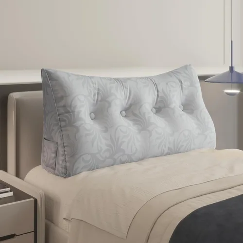 Miniatura 33 de Almohada WOWMAX grande de apoyo con forma triangular, almohada con forma de cuña para respaldo o lectura, cabecero para el día de la Madre