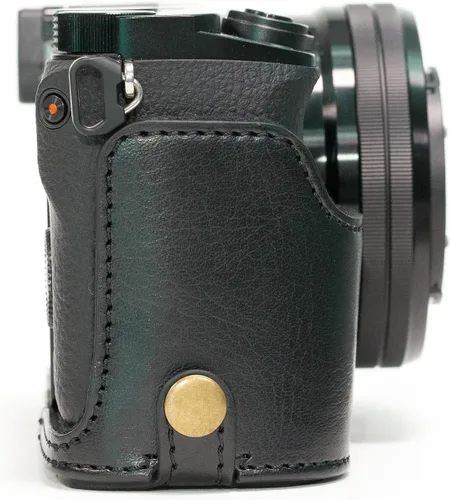 Miniatura 7 de MegaGear Ever Ready - Funda de piel para cámara compatible con Sony Alpha A6300, A6000