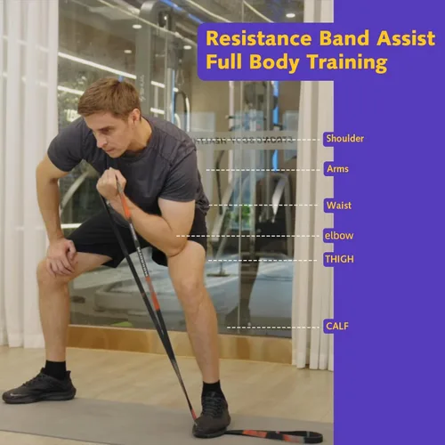 Miniatura 4 de Banda de resistencia: goma natural, hipoalergénica y duradera, portátil para el hogar, gimnasio y entrenamientos al aire libre, ejercicio
