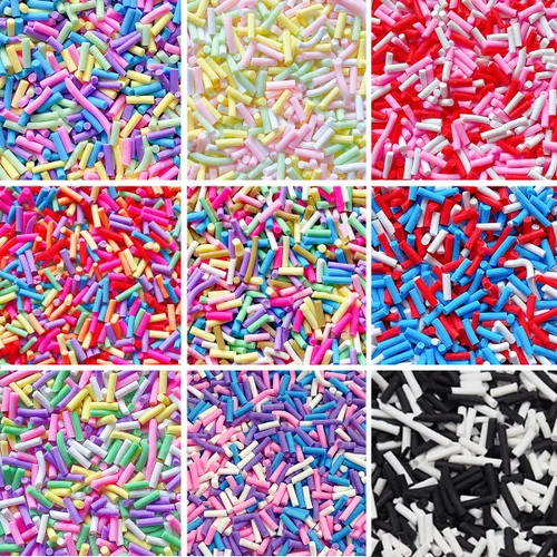 Miniatura 21 de 50g de chispas falsas de resina, chispas de caramelo falso, chispas de arcilla, chispas de polímero, rebanadas de arcilla de polímero para arte