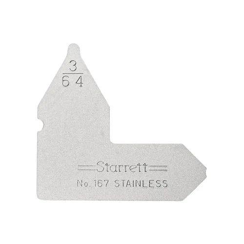 Miniatura 7 de Starrett Medidor de radio individual para radios convexos y cóncavos, ideal para carpinteros y construcciones, acero inoxidable, calibre de radio