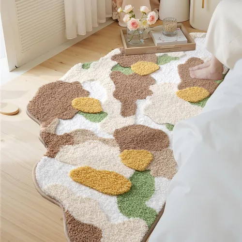 Ankah Alfombra de Ducha Tapete de Baño Serie Bosque Diseño de Dibujos Animados Alfombra de Baño, Esponjosa, Suave, Antideslizante, Duradera,
