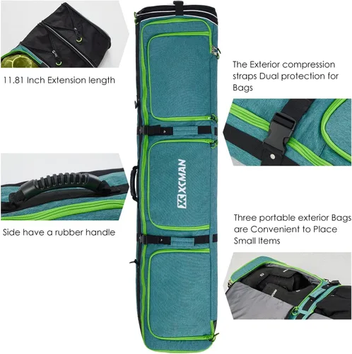 Miniatura 4 de Bolsa de snowboard con ruedas XCMAN de longitud ajustable