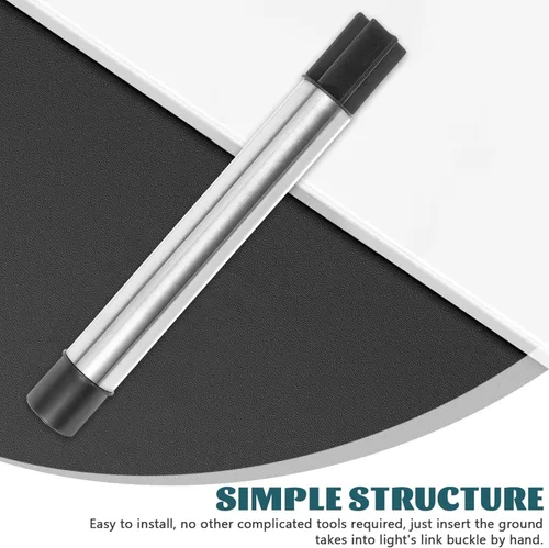 Miniatura 9 de OSALADI Estacas de repuesto de varilla hueca de acero inoxidable para luces solares, 3 piezas, conector de junta de estaca para jardín, camino