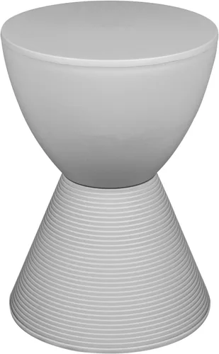 Miniatura 13 de LeisureMod Mesa auxiliar moderna de reloj de arena, mesa auxiliar de tambor de carcasa de ABS con almacenamiento para uso en interiores y Azul