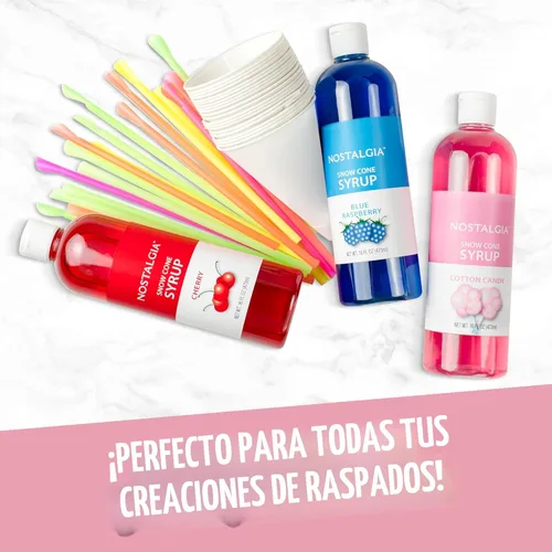 Miniatura 6 de Nostalgia Máquina Retro para Hacer Conos de Nieve – Máquina de Hielo Raspado de Mostrador de 5 Cuartos – Cuchillas de Acero Inoxidable – Incluye 2