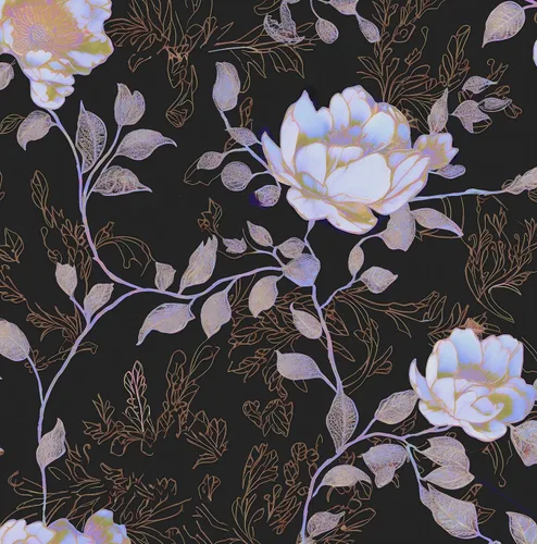 Miniatura 10 de Laatse Papel Tapiz Floral Despegar y Pegar, Papel Tapiz Vintage de Peonías y Margaritas, Papel de Contacto Floral Autoadhesivo Mural de Pared