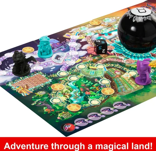 Miniatura 4 de Mattel Games Magic 8 Ball Magical Encounters Juego de mesa para niños y familias, juego de jugador cooperativo con bola mágica real de 8