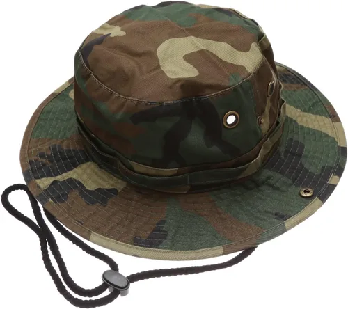 Miniatura 10 de Sombrero de cubeta para verano, para exteriores, para pescar, de safari, de caza, con correa ajustable