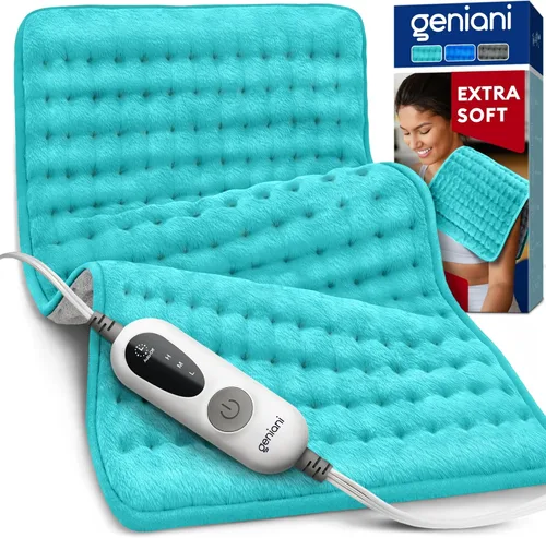 Miniatura 23 de Geniani - Almohadilla térmica eléctrica para alivio del dolor de espalda y calambres, apagado automático, almohadilla térmica suave para terapia