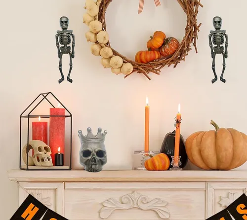 Miniatura 2 de BSTGIFTS Tronco de gas de calavera de hierro fundido para fogatas, chimenea, decoración de esqueleto de Halloween, regalos de fiestas de Halloween