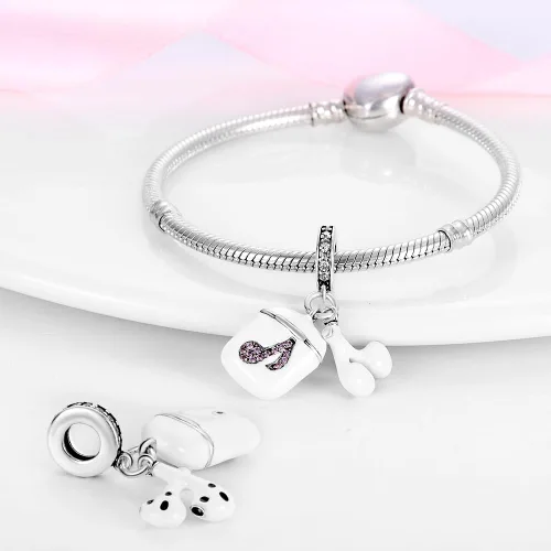 Miniatura 32 de Pandach Dijes colgantes de plata de ley 925 para pulseras y collares, dijes colgantes de Madonna con cuentas de girasol, joyería para mujer