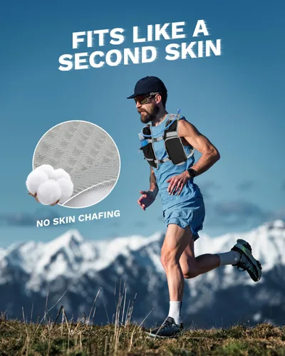 Miniatura 9 de Chaleco de correr para mujeres y hombres, mochila de hidratación para correr, chaleco para corredores, chaleco de hidratación, con soporte frontal