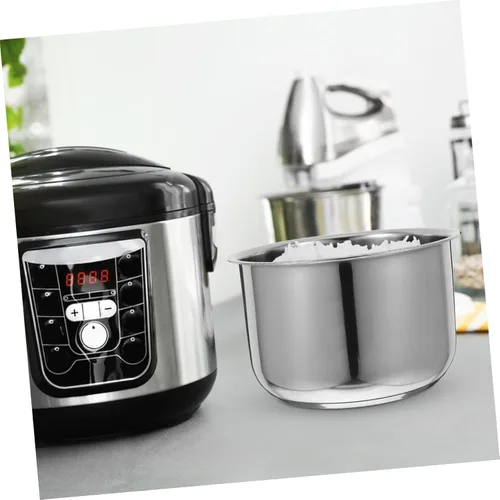 Miniatura 5 de Hemoton Recambio de olla de arroz de acero inoxidable para olla interior de 7.79 pulgadas, revestimiento universal de cocina con escala de medición