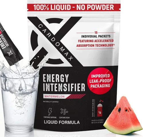 Miniatura 10 de CardoMax - Paquetes de bebidas energéticas - Paquetes de cafeína líquida para hombres y mujeres con BCAA, vitamina B12, vitamina B6 y B3 - Sin