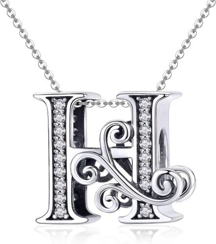 Miniatura 5 de Plata de ley 925 maciza con piedras cúbicas, opciones de regalo completas AZ alfabeto encantador, letras abalorios para pulseras europeas Pandora